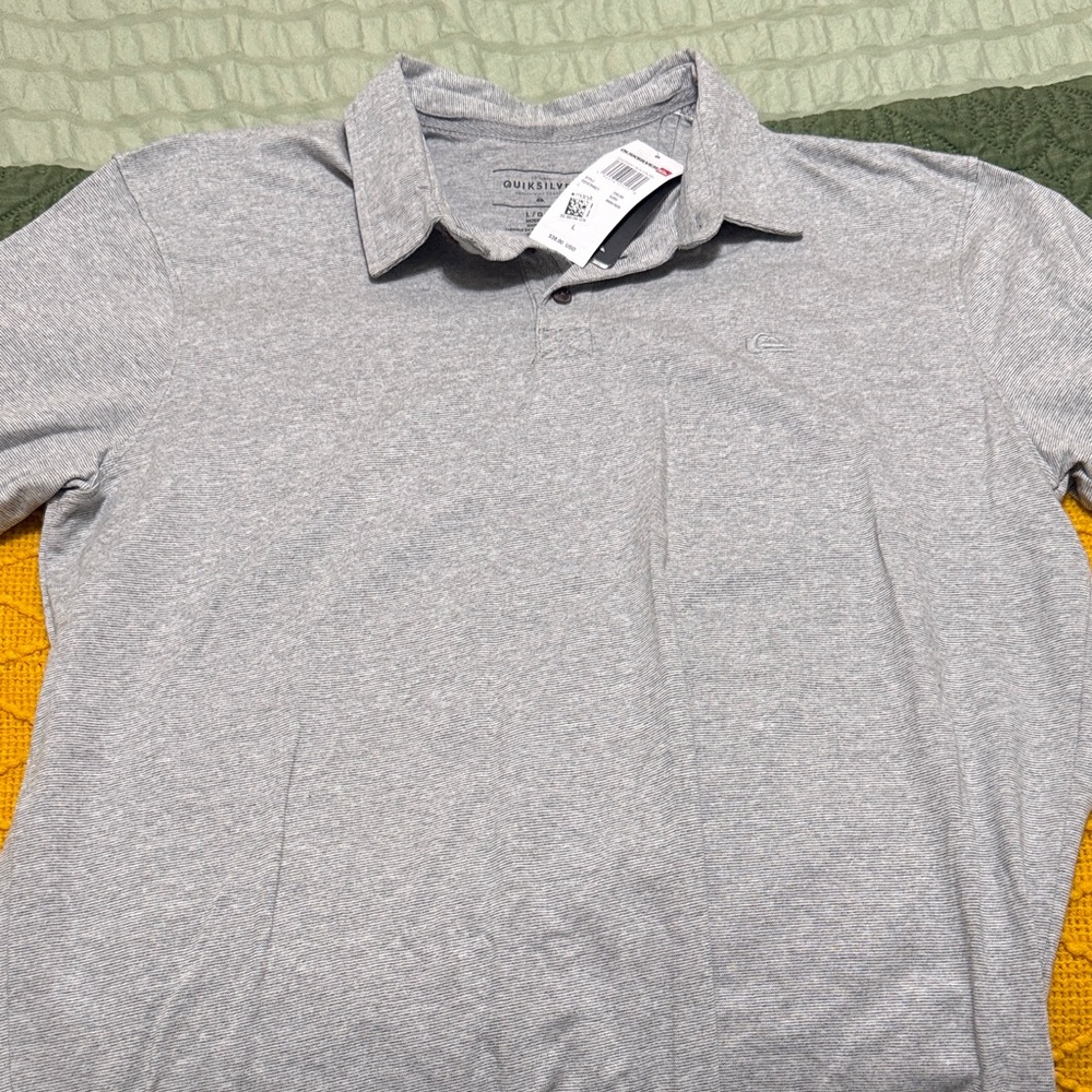 Quiksilver Light Gray Polo Shirt